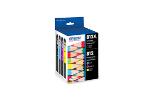 lot 16258 image: Epson - T812XLT812 4-Pack High-Yield Standard Capacity Ink Cartridges - BlackCyanMagentaYellow