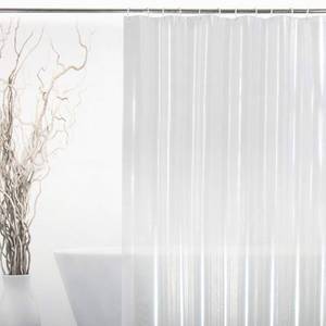 lot 16261 image: EurCross 72 x 108 inch Extra Long Clear Shower Curtain Liner with 5 Magnets,PVC Free Thick EVA Shower Liner, Heavy Duty Weighted Clear Shower Curtain for Bathroom 108 inch Length