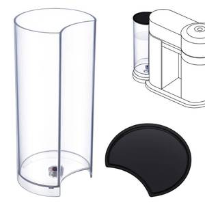 lot 16265 image: Mysora Water Tank Reservoir Replacement & Black Lid Cover Compatible with Nespresso Vertuo Next, Compatible with Krups XN910B XN9105 XN910C Coffee Machine, Coffee Machines Replacement Parts, Clear