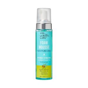 lot 16273 image: KISS COLORS & CARE Foaming Mousse - Define Curls & Hold Styles, Scalp Soothing, Moisture Boosting - Organic Jamaican Black Castor Oil, Peppermint Oil & Biotin - No Sulfates or Parabens
