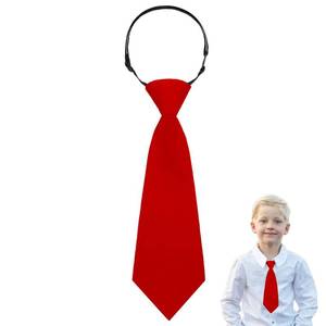 lot 16274 image: Luckyvestir Toddler Tie, Little Kids Ties 2-4, Red Tie for Boys & Girls, Pre-tie Clip on Tie for Kindergarten