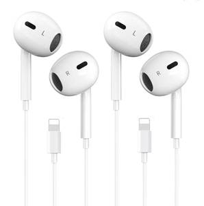lot 16331 image: 2 Pack Headphones for iPhone with Microphone and Volume Control - Earbuds for Music and Phone Calls, Compatible with iPhone 78XXsXRse11121314ProPro Max, Support All iOS System