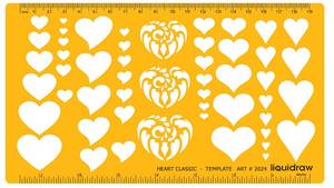 lot 16342 image: Liquidraw Jewellery Design Templates Stencil, Jewellery Making Template Stencils - Hearts