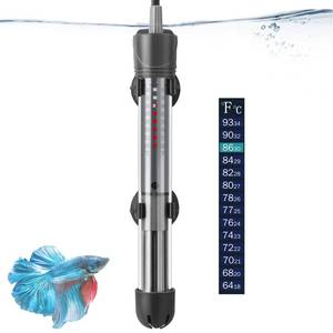 lot 18009 image: HITOP 25W 50W 100W 200W 300W Adjustable Aquarium Heater, Submersible Fish Tank Heater Thermostat with Suction Cup