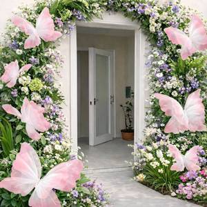 lot 18018 image: FineCheer 9 Pcs Large Butterfly Decorations Mariposas Grandes para Decoracion 20 16 12 Silk 3D Hanging Butterflies with Clips for Baby Shower Birthday Party Wedding Decor