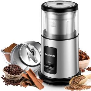 lot 18024 image: SHARDOR One Touch Coffee Grinder Electric, Spice, Herb, For Coffee Bean Spices and Seeds with 1 Removable Stainless Steel Bowl, Dry Grinder, Silver