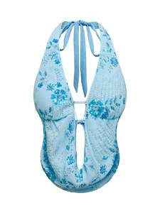 lot 18037 image: Verdusa Womens Cheetah Print Sequin Top Y2K Tie Back Corset Halter Going Out Crop Tops Blue Large