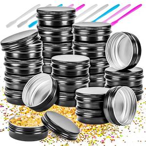lot 18038 image: MotBach 24Pack 1oz Tin Jars, 30ml Metal Tin cans, 1Ounce Aluminum tin can jar Containers with Screw Lid for Lotion Bars, Toiletries, Creams, Samples, Makeup Cosmetic, Spices, Salve, Balms, Beard Balm