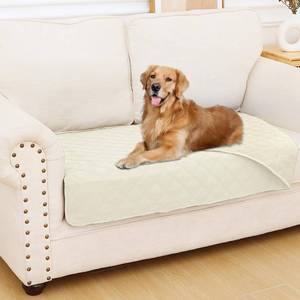 lot 18044 image: Smiry Waterproof Dog Bed Cover Pet Blanket, Soft Washable Dog Blanket for Furniture Bed Couch Sofa Reversible, Checkered (30x53, BeigeBeige)