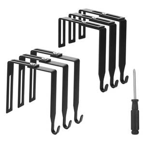 lot 18057 image: Hoohnnaa 6Pcs Adjustable Cubicle Hooks, Over The Door Hooks, Office Cubicle Accessories, Metal Desk Hook for Bag, Cubicle Coat Hook, Adjusted to Fit Panels with 1 38 Inch to 3 12 Inch Thickness