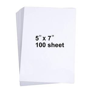 lot 18075 image: 100 Pieces 5 x 7 White Cardstock, Heavyweight Cardstock Sheets Blank Invitation Paper Greeting Cards Printable, 74lb Cover 200 GSMWhite
