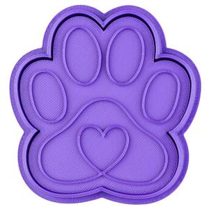 lot 18080 image: Heart paw cookie cutter - Animal series - Dishwasher safe, 15mm deep Cookie cutter, Image press and Storage clip - Marshmallow Bliss