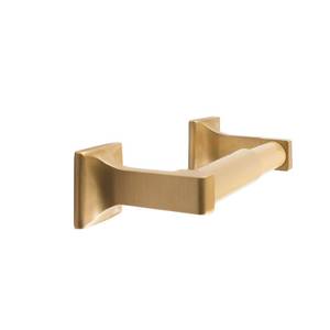 lot 18117 image: SENTO Gold Toilet Paper Holder Wall Mount, Double Post Tissue Toilet Paper Holder, Easy Installation, Heavy Duty Metal, Satin Brass