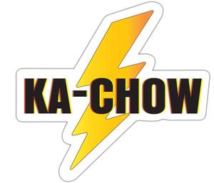 lot 18122 image: AK- (Pack of 2) K Chow - Compatible Lightning Sticker Vinyl Bumper Sticker for Car  Laptop  Bottle  Waterproof Size 5 Each
