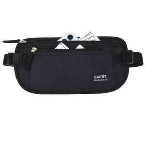 lot 18490 image: DAITET Money Belt - Passport Holder Secure Hidden Travel Wallet with RFID Blocking, Undercover Fanny Pack (Black)