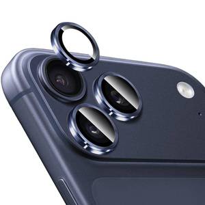 lot 18491 image: Hsefo Camera Lens Protector for iPhone 17 Pro  17 Pro Max, 9H Ultra-thin Tempered Glass, Metal Individual Camera Cover Accessories, Dark Blue