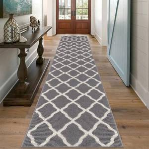 lot 19699 image: SHACOS Runner Rug 2x10 Washable Extra Long Entryway Runner Rugs Non Slip Rubber Backing Hallway Rug Runner Kitchen Carpet Runners, Light Gray