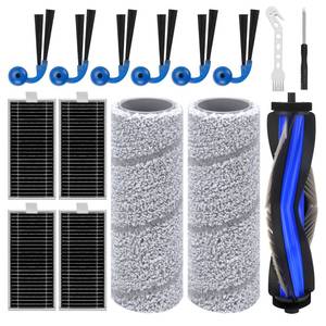 lot 20061 image: 15 Pack Accessories KIt for Ecovacs Deebot X11 OmniCyclone X11 Pro X11 Pro Omni X11 Vacuum Cleaner, Replacement Parts 1 Main Brush 2 Mop Roller 6 Side Brush 4 Filter 2 Install Tools