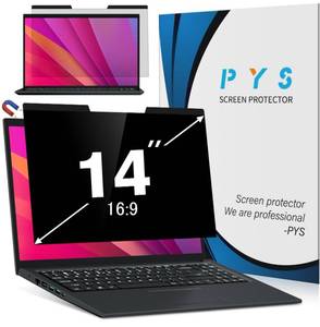 lot 20070 image: PYS Magnetic Laptop Privacy Screen 14 Inch (169 Aspect) - Anti-Glare Blue Light Filter, Removable Privacy Screen Protector Compatible with HPDellAcerLenovoSamsungASUS (12.2x6.9inch W x H)