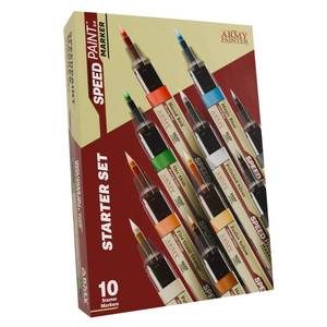 lot 20071 image: The Army Painter, Speedpaint Marker Starter Set, 10 x 6ml Speedpaint 2.0 Markers, 9 Contrast Paint Markers & 1 Metallic Acrylic Paint Marker