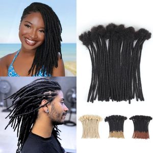 lot 20106 image: QUISDUIS 8 inch Loc Extensions Human Hair, 50 Strands Permanent Dreadlock Extension Human Hair 0.4cm Width 100% Full Handmade Dreads Can Be Dyed and Bleached Curled dreads extensions(black)