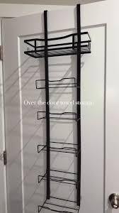 lot 13354 image: Over the Door Towel Rack Assembly Black