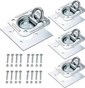 lot 15448 image: DIGANK Recessed D Ring Tie Down Anchors 4-Pack