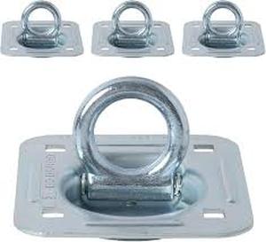 lot 15460 image: DIGAWK D-Ring Tie Down Anchors 6600lbs Break Strength Set of 4