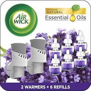 lot 15471 image: Air Wick Scented Oil Diffusers 2 Warmers  6 Refills 4.02 Fl. Oz. (120mL) - Lavender & Chamomile