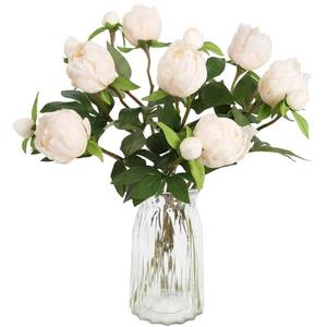 lot 1392 image: IPOPU Champagne Artificial Peonies 8Pcs Silk Peonies with Stems Real Look Fake Peonies Artificial Flowers for Wedding Centerpieces BridalBaby Shower Party Decorations (Champagne)