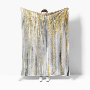 lot 1393 image: JAWO Gray Gold Throw Blanket, Grey Abstract TextureSoft Fleece Blankets for Couch Sofa Bedroom, Morden Cooling Blanket for Women Girls Gifts Fuzzy Fluffy Cozy Comfy Decorative for All Seasons