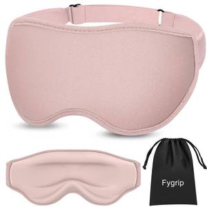 lot 2129 image: Fygrip 3D Eye Mask Sleep Mask for Men & Women, 100% Pressure-Free & Light Block-Out Eye Mask for Sleep with Easy Adjustable Strap, Night Eye Cover for Travel, Pink