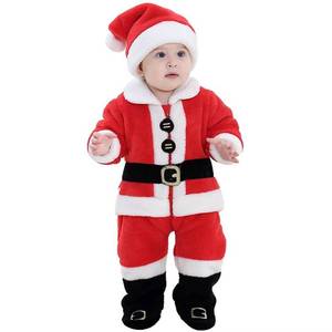 lot 2146 image: QIAONIUNIU Baby Santa Costume Toddler Christmas Dress Up Romper 3-4 Years