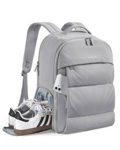 lot 2147 image: BAGSMART 30L Travel Backpack for Women, Carry on Backpack for Airplanes, Gym Backpack with Shoe Compartment, Lightweight Travel Bag Fits 15.6 Inch, Water-Resistant, Grey