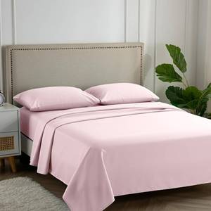 lot 2170 image: Carressa Linen 100% Egyptian Cotton Full Size Sheets - 600 Thread Count Full Size Egyptian Cotton Sheets (4 PC, Soft Blush), Soft, Cooling, 16 Deep Pocket Sateen Weave Luxury Hotel Bed Sheet Set