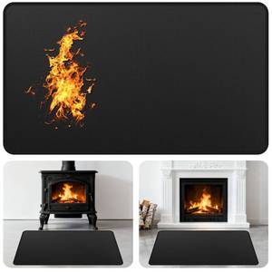 lot 2192 image: Fireplace Mat Fireproof, 42 x 24 Inch Hearth Rugs for Fireplaces Fire Resistant, Indoor Fire Pit Wood Stove Pads, Outdoor Under Grill Mats, Protect Floors and Decks from Sparks Embers