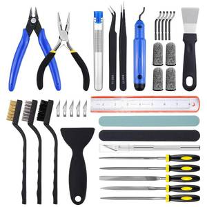 lot 2208 image: Auziya 45 Pcs 3D Printer Tool Kit, 3D Printer Accessories Includes Nozzle Cleaning Kit, Deburring Tool, Files, Pliers, Removal Scrapers Suitable for 3D Print Removing, Cleaning, Finishing