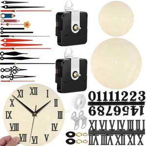 lot 6144 image: High Torque Quartz Clock Movement Mechanism Replacement Kit with Clock Faces and Acrylic Numbers for Craft Assignments Artistic Clock Creations