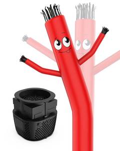 lot 6153 image: Puligoth Inflatable Tube Man with Blower 6 FT Tall Wacky Waving Inflatable Tube Guy for Outdoor Decoration with Mini Blower Fan, for Mall Opening, Business Advertising (RED)