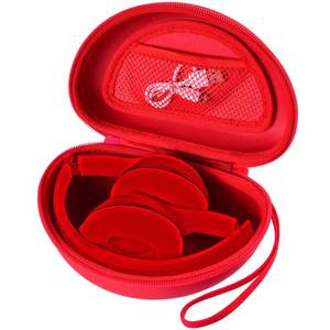 lot 6161 image: Headphone Case Compatible with Beats Solo 4 Studio Pro x Kim Kardashian Solo3 Studio3 Solo2 Solo Pro Bluetooth On-Ear Headphones Headset - Red