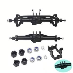lot 6165 image: TRX4M Axles Complete Set- TRX4M Front & Rear Straight Axle Assembly Direct Fit for TRX-4M 118 RC Crawler (Fits BroncoF150) - OEM Replacement & Upgrade Parts (Differential Cover -2)