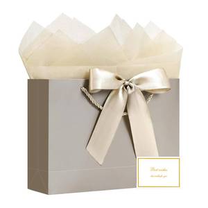 lot 6179 image: JMANNI Gift Bag, 1PCS Gift Bags with Ribbon and 1 Greeting Cards 2 Tissue Paper, Portable Paper Gift Bag with Handles, Birthday Gift Bags,Present Bags for Wedding Party Mothers Day