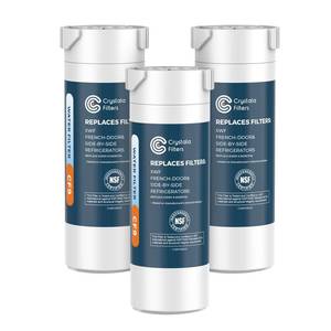 lot 6189 image: Crystala Filters XWF Water Filter, Compatible with GE XWF Refrigerator Water Filter, 3 Pack (Not XWFE)