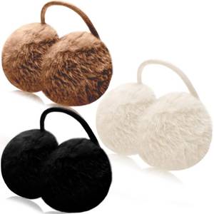 lot 6201 image: Skyebed 3 Pcs Winter Earmuffs Ear Warmers Muff Fluffy Warm Ear for Women Girls Cold Weather