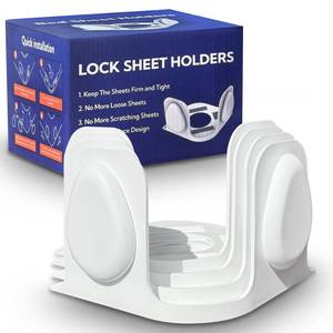 lot 6204 image: Ecohohoyyds Bed Sheet Holders for Corners 4 Pack Twist-Cap Clips Keep Sheets Tight Heavy-Duty Grippers Quick Install Fits All Mattresses