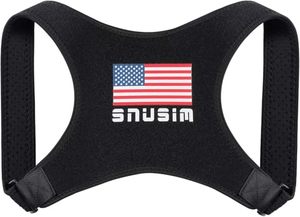 lot 6240 image: SNUSIM Posture Corrector Upper Back Brace Neck Shoulder Back Support Brace Pain Relief Belt for Women Men Braces Spine Straightener Breathable