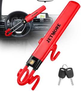 lot 6248 image: Jetmore Car Steering Wheel Lock Anti-Theft Device, Wheel Locks for Cars, Dual Hooks, Car Lock Steering Wheel, Car Anti-Theft Device, Saw-Resistant Alloy Steel, for Cars, SUVs & Trucks