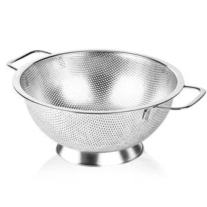 lot 6252 image: JIDSPWLS 304 Stainless Steel Colander, Micro-Perforated 3-Quart Strainer with Base, Dishwasher Safe. Great for Pasta, Noodles, Vegetables & Fruits