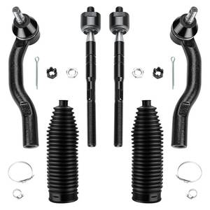 lot 9152 image: LCWRGS Front Tie Rod Ends Kit for 2007 2008 2009 2010 2011 Toyota Camry, 4 Inner and Outer Tie Rod Ends 2 Boots, EV800306 ES80603 ES80602-6Pcs