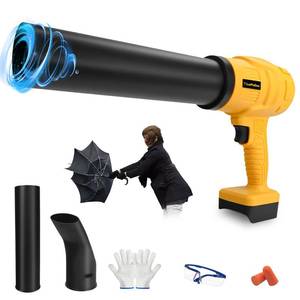 lot 9166 image: Cordless Leaf Blower Compatible with Dewalt 20V Max Battery, 32000RPM Brushless Electric Handheld Blower, 600W Air Blower with Extended Nozzles for Snow Cleaning, Yard, Leaves, Dust, Lawn(Tool Only)